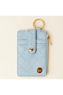  Woven Wallet Keychain Light Blue