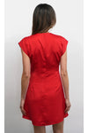 Watson Dolman Sleeve Satin Side Twist Mini Dress
