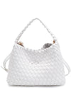 White Kaia Woven Crossbody