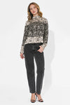 Meghan Twin Print Turtle Neck Top
