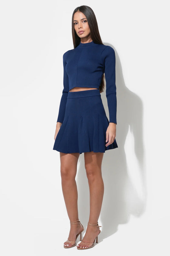 Carrie High Neck Long Sleeve Knit Top