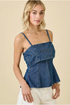 DENIM BABYDOLL TOP