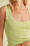 Melon Scallop Top