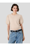 Yulia Puff Sleeve Sweater - Oatmeal Melange