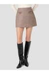 Naya Tweed Mini Skirt - Chestnut