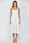 Red Stitch Maxi Dress