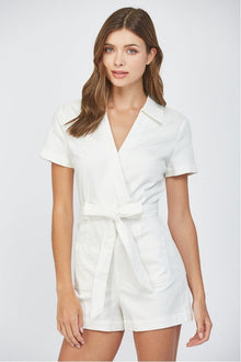  White Wrap Romper
