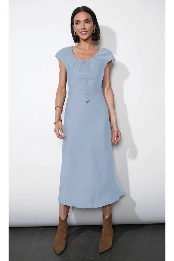 Inez Satin Midi Dress