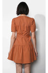 Hayden Puff Sleeve Belted Flare Dress