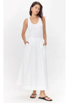 Ana Poplin A Line Midi Skirt