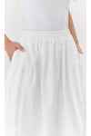 Ana Poplin A Line Midi Skirt