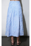 Aurora Midi Stripe Embroidered Skirt