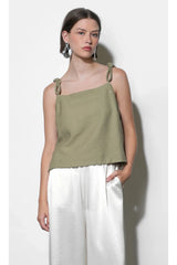 Lydia Embroidery Rope Strap Sleeveless Top