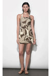 Hannah Side Pleated Halter Mini Dress