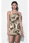 Hannah Side Pleated Halter Mini Dress