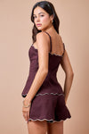 Hattie Sleeveless Scalloped Hem Top