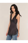 Echo Lace Detail Sleeveless Top - Black