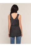 Echo Lace Detail Sleeveless Top - Black