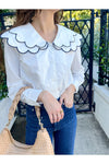 Ruffle Collared Top