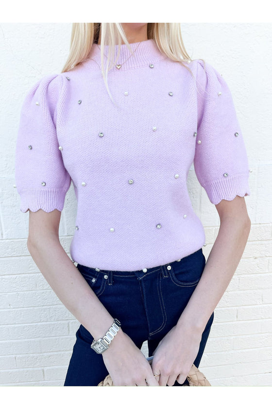 Embellished SS Sweater