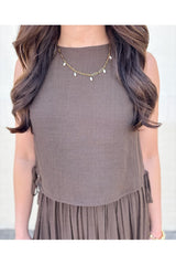 MARIE SIDE TIE TOP