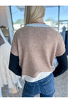 ASH COLOR BLOCKED CREWNECK