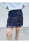Groove Suede Fringe Skirt