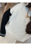 ASH COLOR BLOCKED CREWNECK