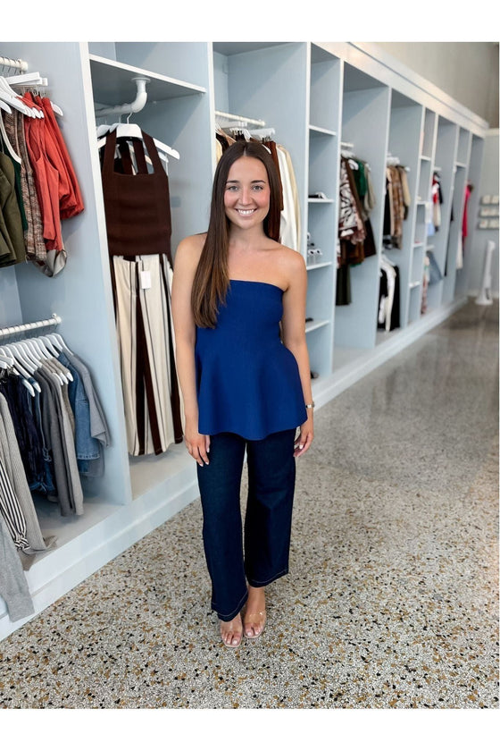 Gianna Navy Top