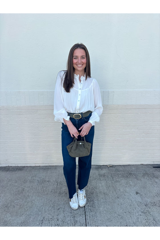 White Woven Blouse