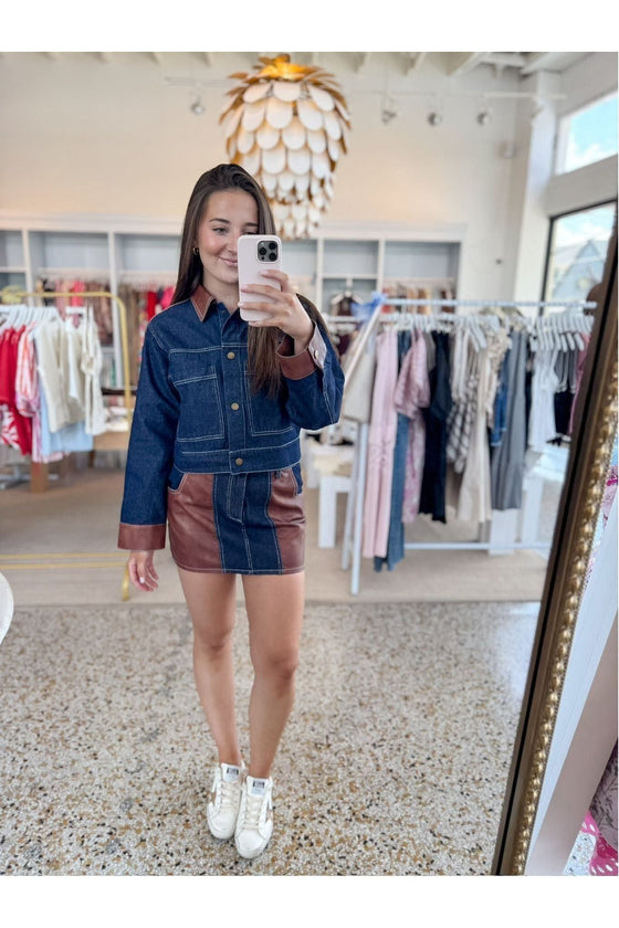 Denim Contrast Jacket