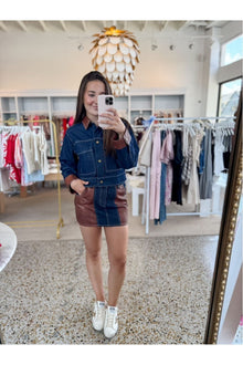  Denim Contrast Skirt