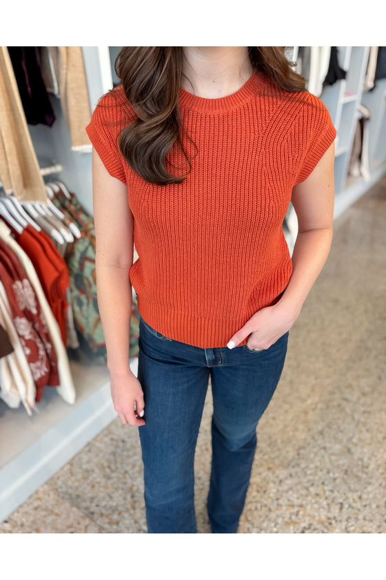 Short Sleeve Crew Sweater