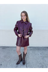 ONYX FAUX LEATHER DRESS LARE Boutique ONYX FAUX LEATHER DRESS LARE Boutique