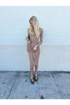 Beige Knit Dress