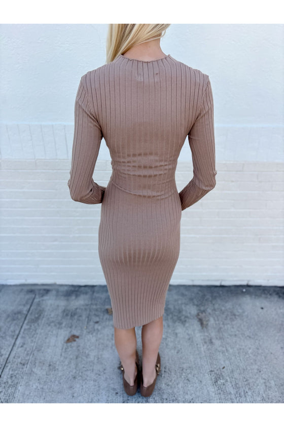 Beige Knit Dress
