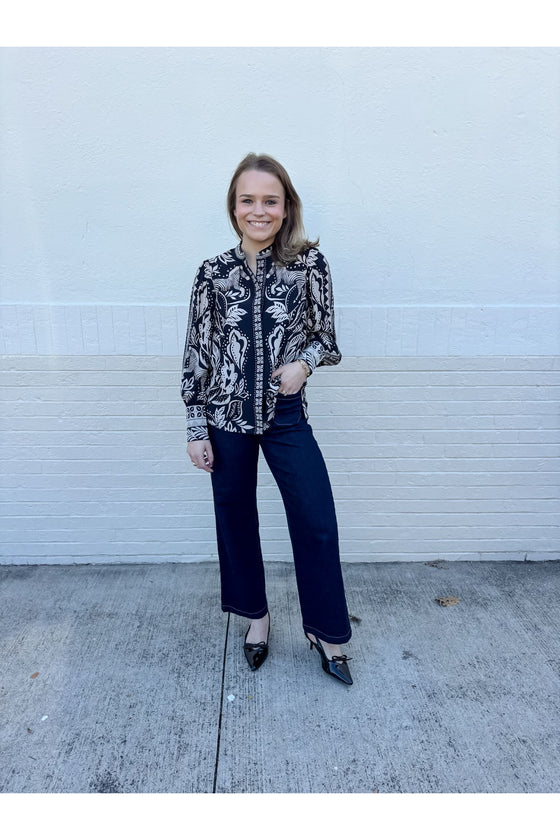 Riley Top in Zebra Fern