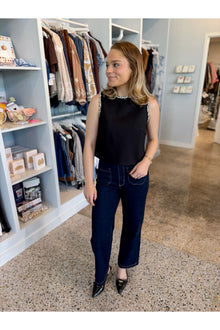  Meghan Crystal Trim Top