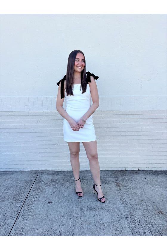 Flirtation Tie Mini Dress