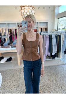  Sophie Leather Top