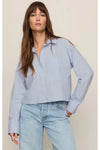 Favorite Button Up Top Hamptons Blue