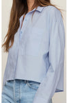 Favorite Button Up Top Hamptons Blue