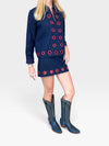 Jolie Grommet Denim Mini Skirt