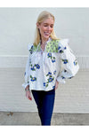 Ivory Floral Blouse