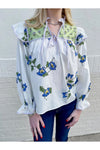 Ivory Floral Blouse