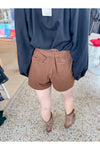 Brown Suede Short
