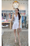 OONA SATIN ASYMMETRICAL MINI DRESS