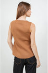 Camel Button Front Vest