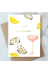 Oysters and Rose Card