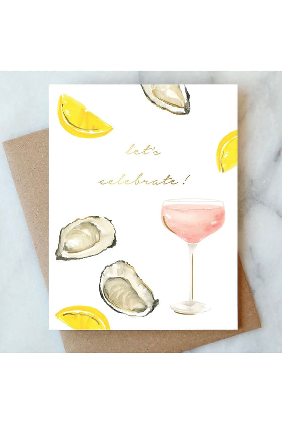 Oysters and Rose Card